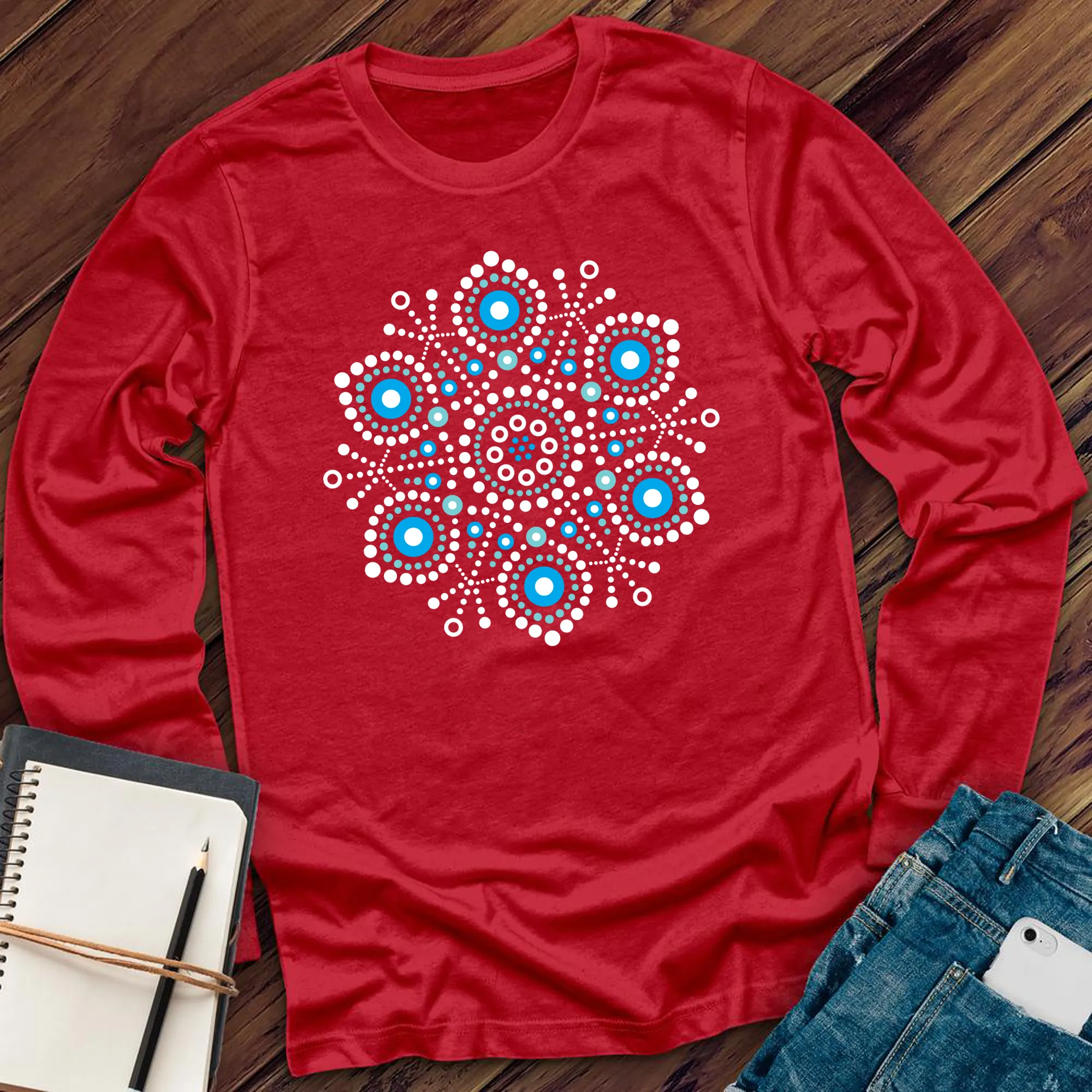 Abstract Snowflake Long Sleeve