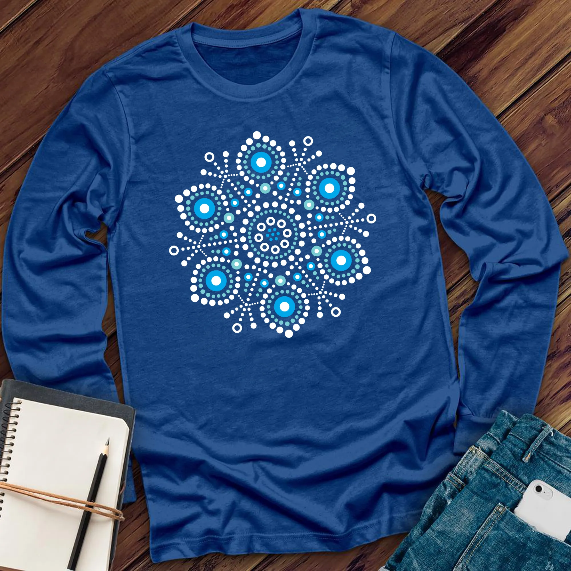 Abstract Snowflake Long Sleeve