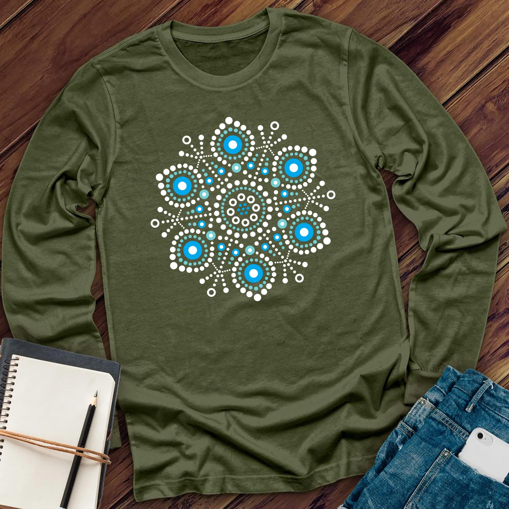 Abstract Snowflake Long Sleeve