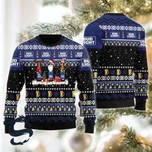 Corona Beer Santa Reindeer Snowflake Christmas Sweater