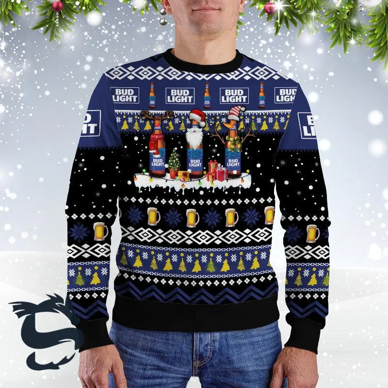 Corona Beer Santa Reindeer Snowflake Christmas Sweater