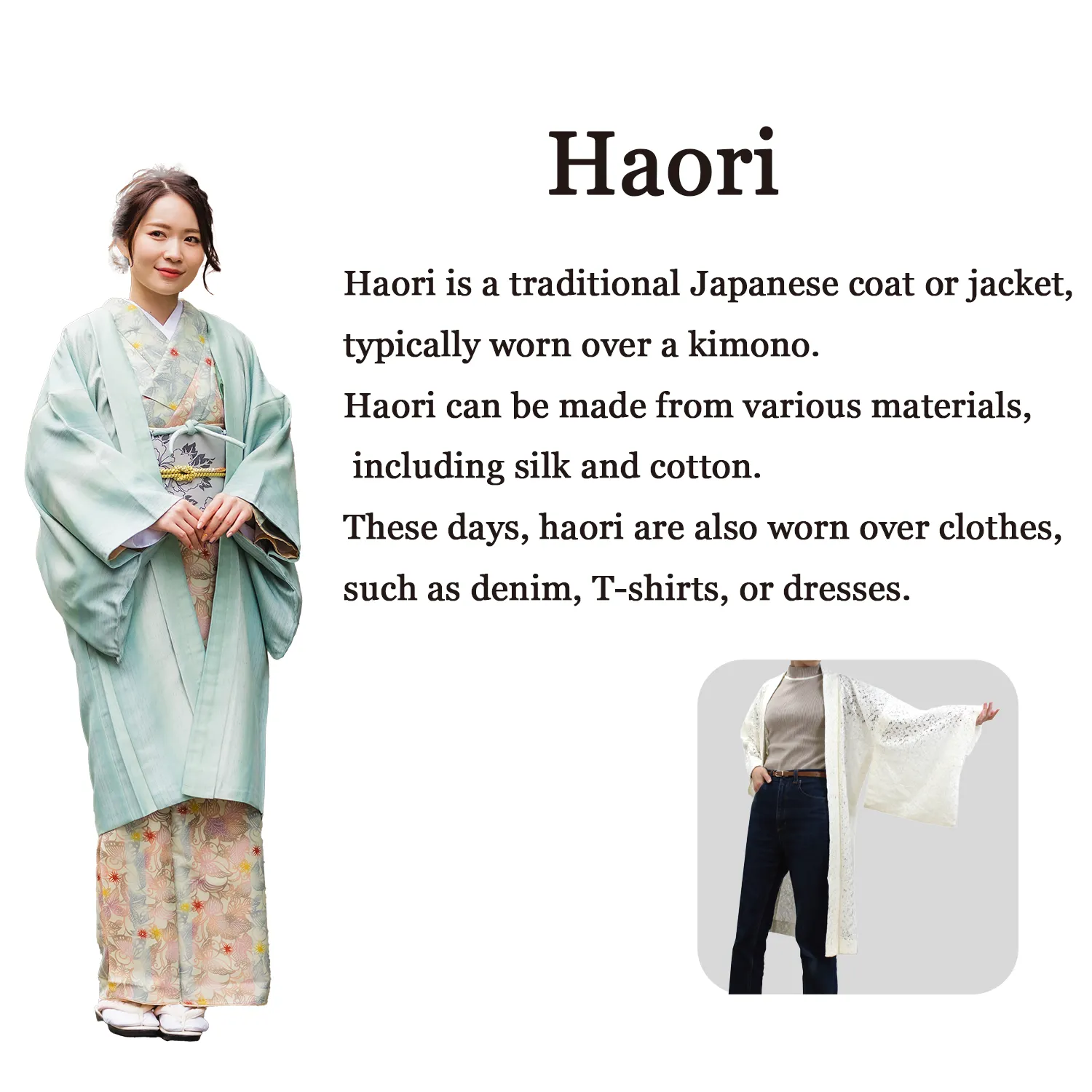 Gender-Neutral Vintage Haori Jacket ,Pink cloud-tree pattern on cream ground.