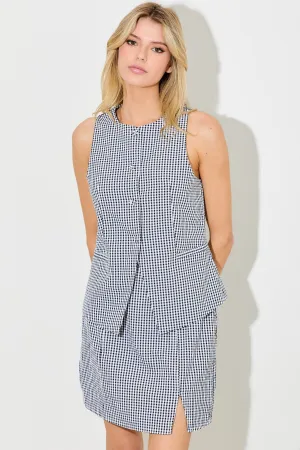 Gingham Tailored Vest