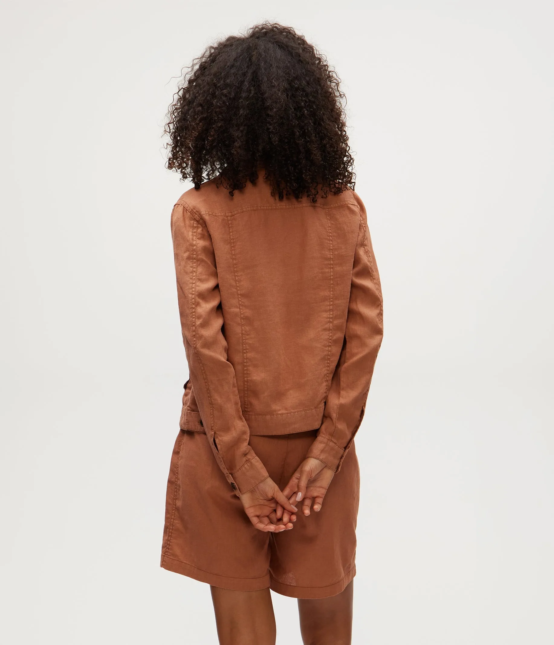 JEAN LINEN JACKET IN TERRA
