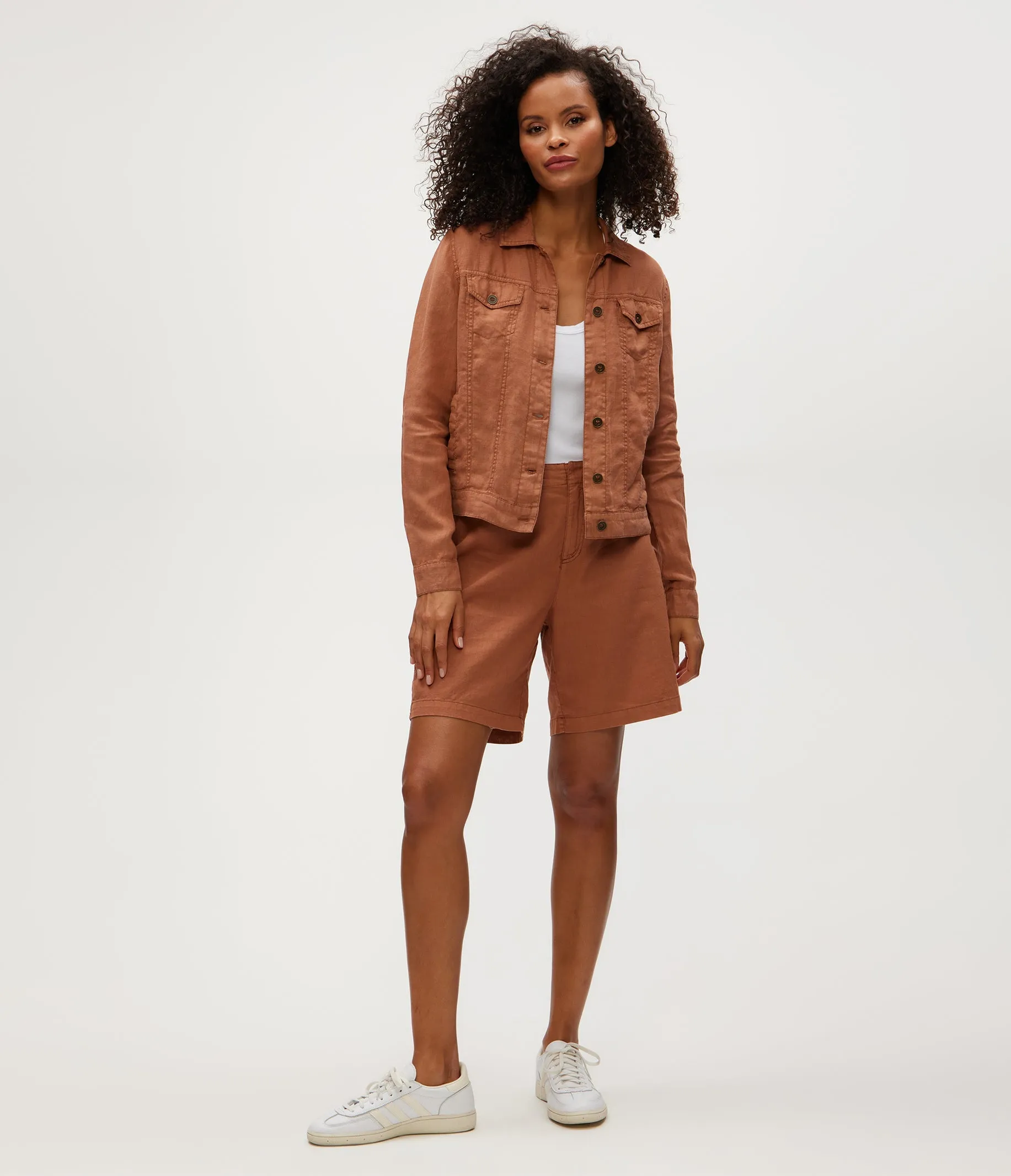 JEAN LINEN JACKET IN TERRA