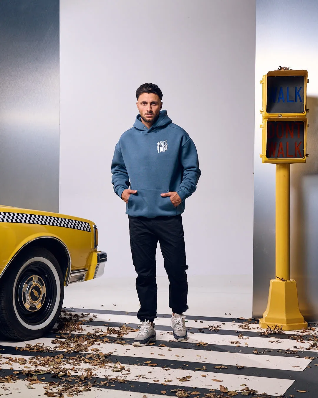 Malelions Men New York Hoodie | Blue Slate
