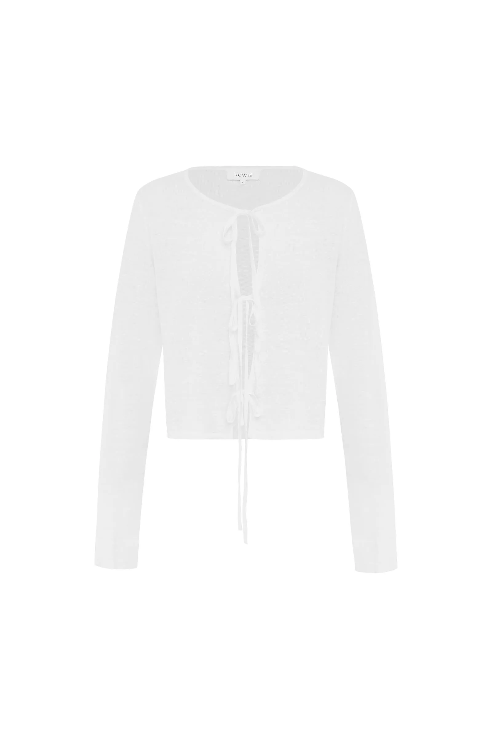 Marcia Bow Cardigan Top // Bone