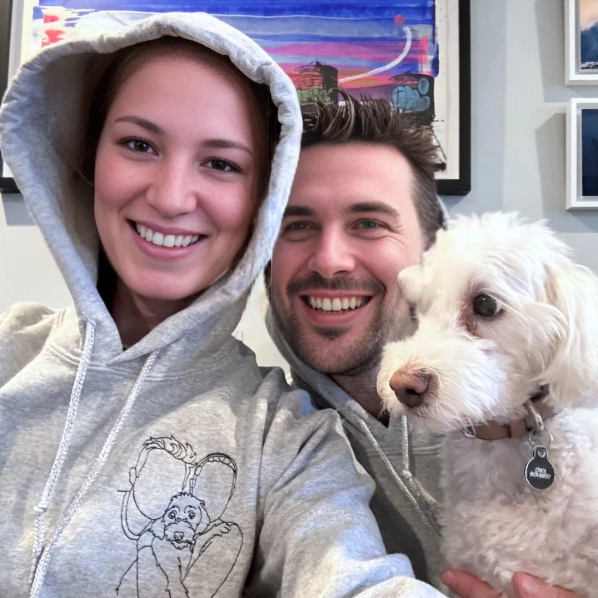 Personalized Pet Loss Gifts with Embroidery Pet Photo Sweatshirt or Hoodie