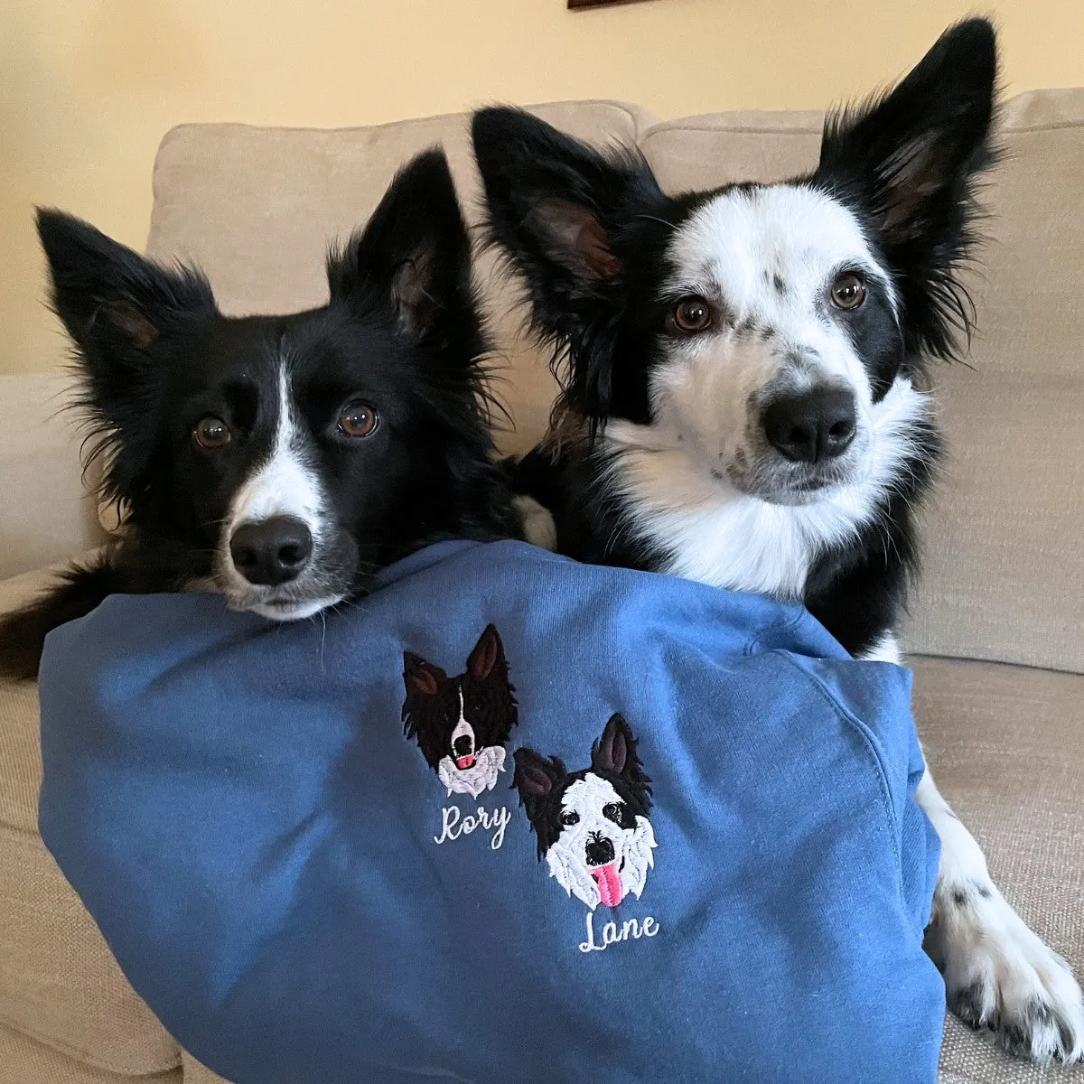 Personalized Pet Loss Gifts with Embroidery Pet Photo Sweatshirt or Hoodie