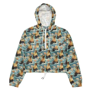 Seaside Sea Lion Women’s cropped Windbreaker