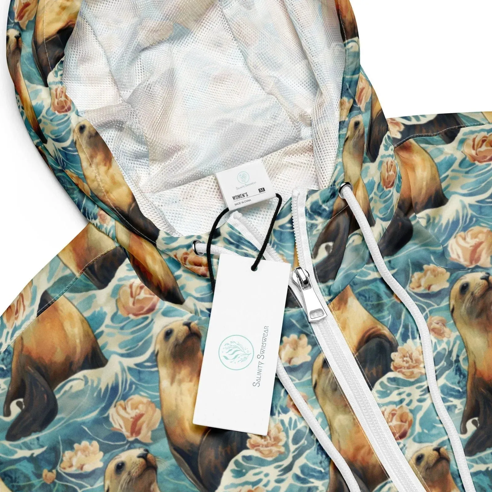 Seaside Sea Lion Women’s cropped Windbreaker