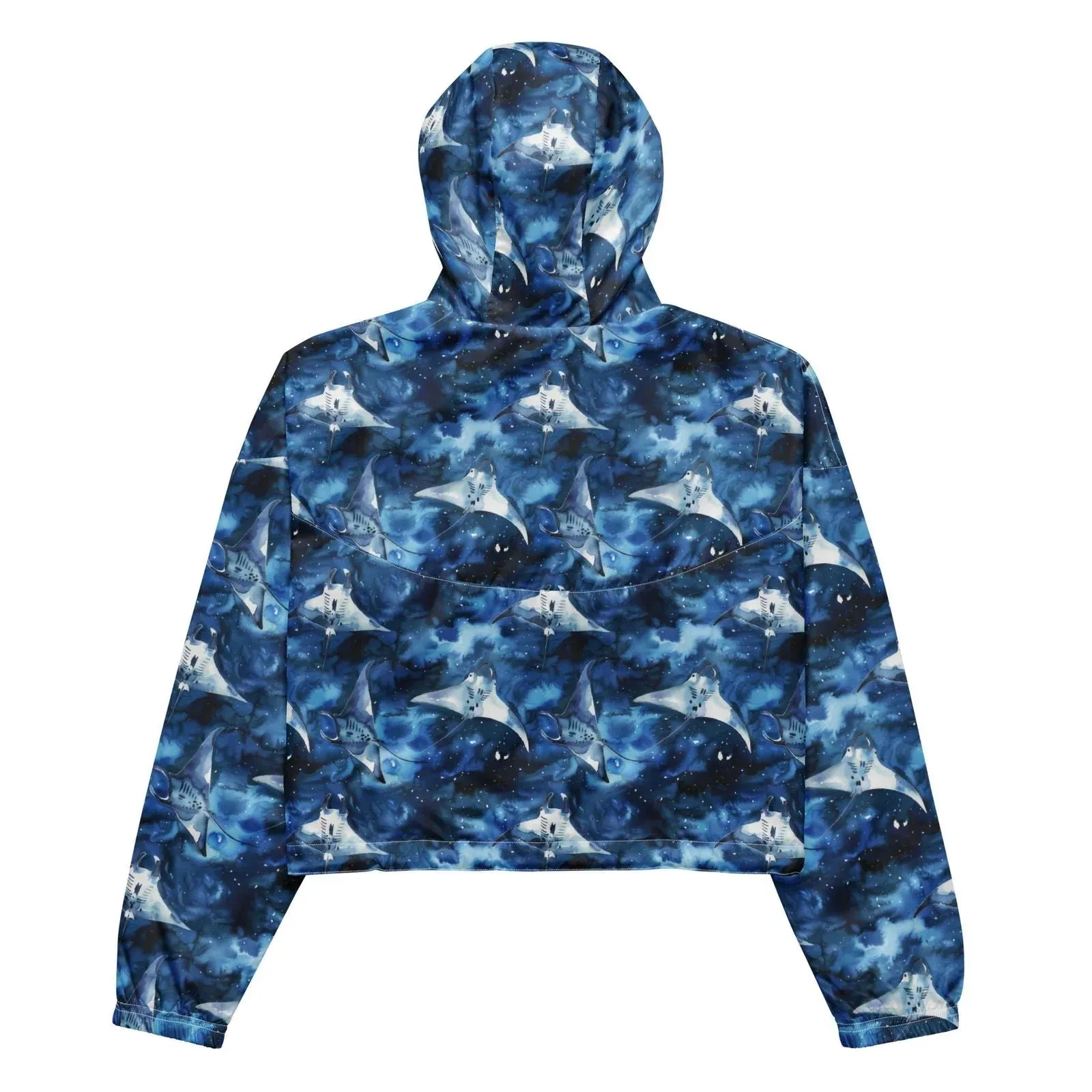 Starry Manta Ray Women’s cropped Windbreaker
