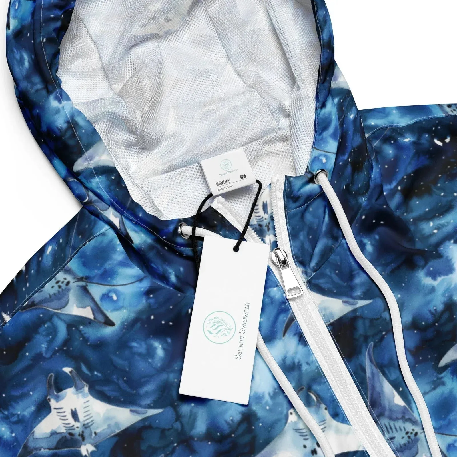 Starry Manta Ray Women’s cropped Windbreaker
