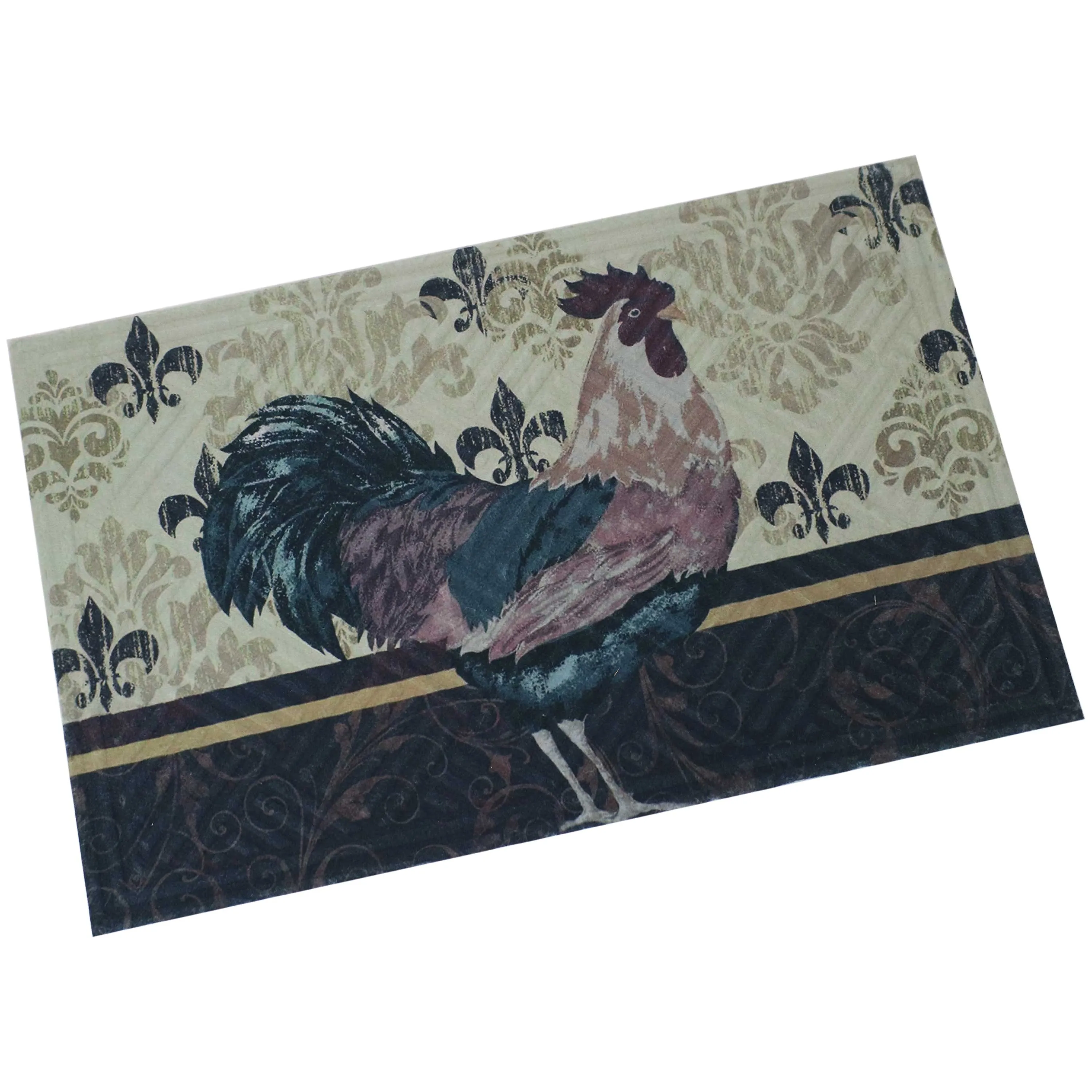 Sunnydaze Decorative Kitchen Floor Mat - 23" W x 35" D - Brown Rooster