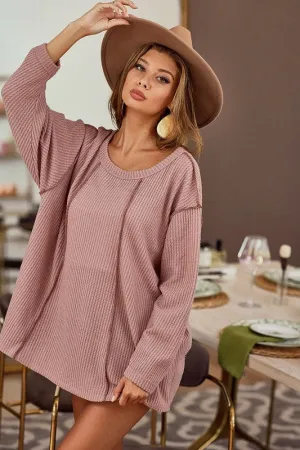 Thermal Flowy Top - Mauve