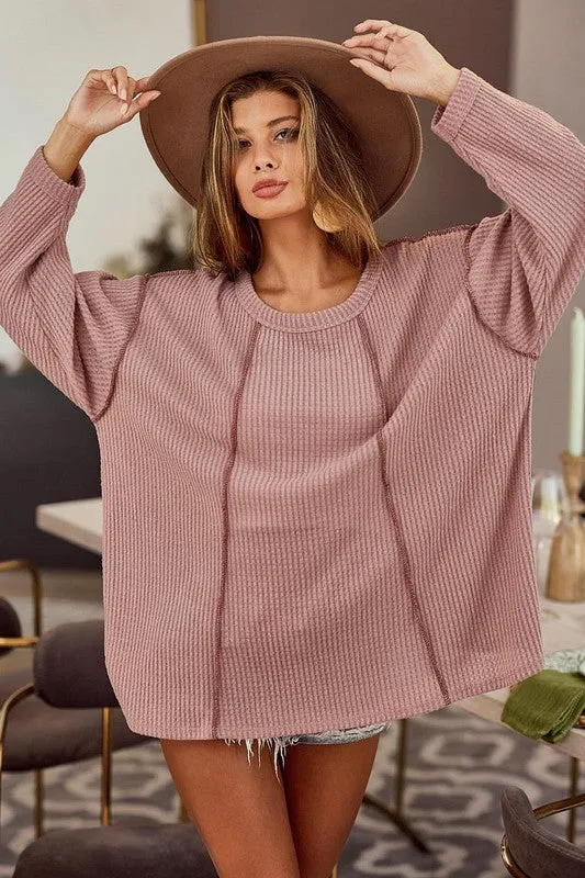 Thermal Flowy Top - Mauve