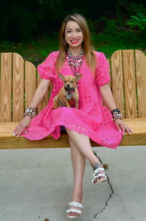 Treat Yourself Plaid Organza Dress